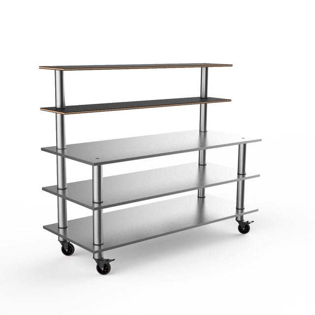 Modular All SS Back Bar Station (no ice well) Marble SS on casters