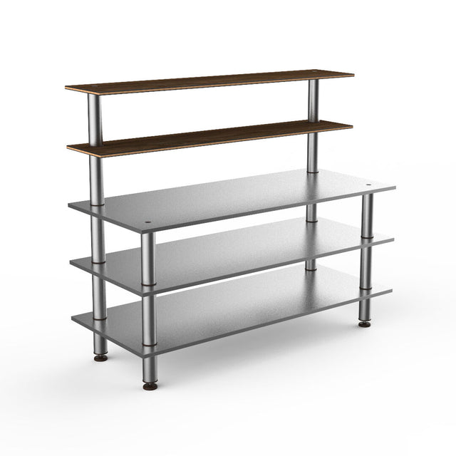 Modular Stainless Steel Back Bar Station (No Ice Well) Mango Wood Stainless Steel Legs