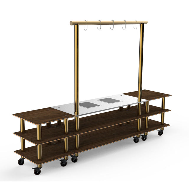 Modular Large Arch Induction Station Mongo Brass on casters