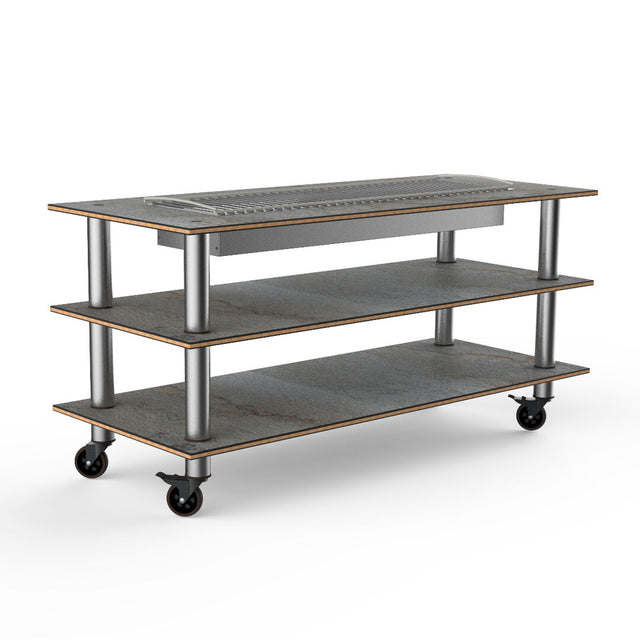 Modular Heat Table Grey Slate SS on casters