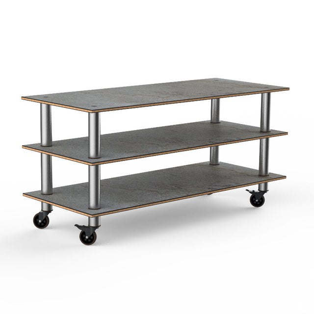 Modular Classic Grey Slate Stainless Steel Large Unit on Casters