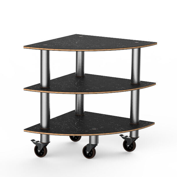 Modular Classic Corner Unit Marble SS Casters