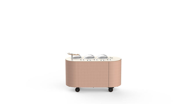 Oval Vanilla & Cream Gelato Cart (Excl. Gelato Bins)