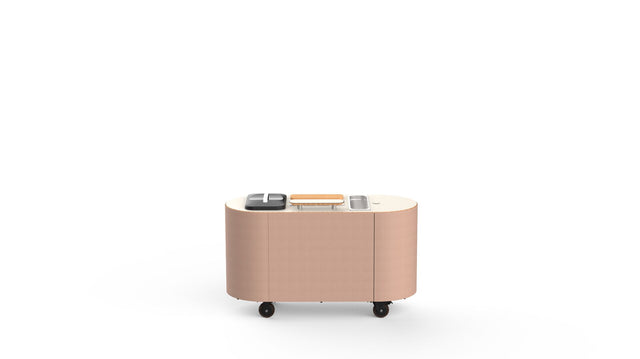 Oval Vanilla & Cream Cocktail Cart