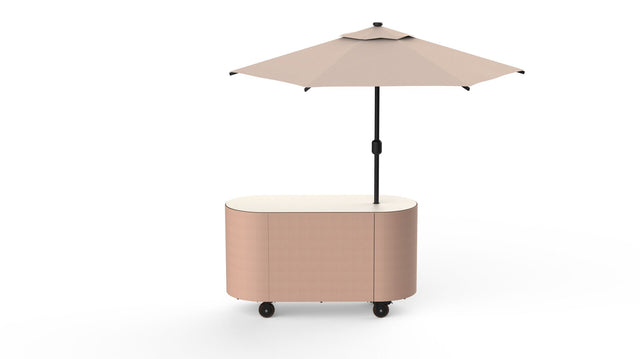 Oval Vanilla & Cream Cart with Umbrella