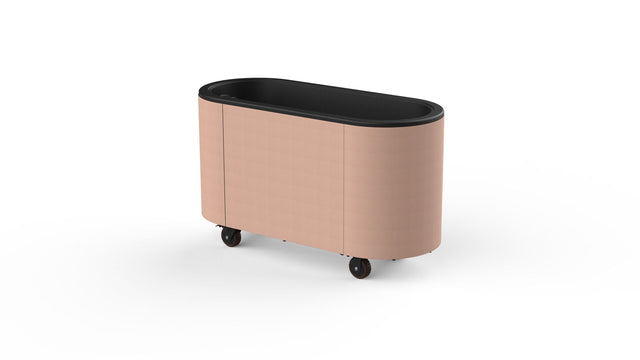 Oval Cream Ice Bin Cart with Ice Bin