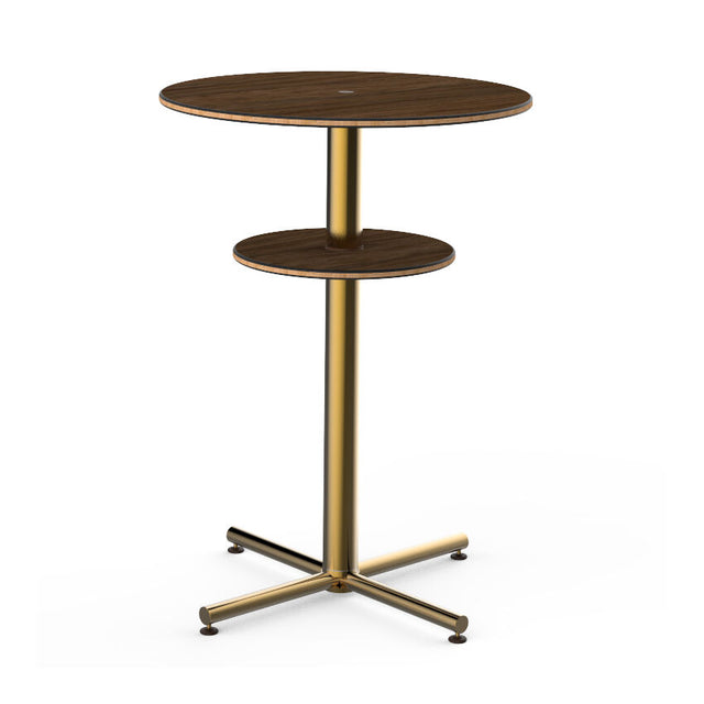 Polo Polo Round Bar Table & Shelf Mango Brass