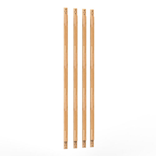 Canvas Natural Bamboo Frame Up Rights Set of 4