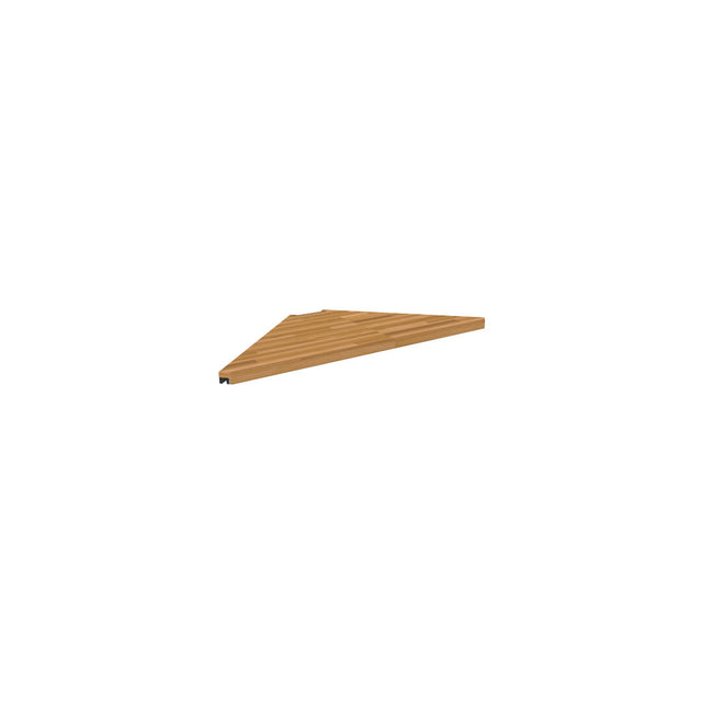 Set of 2 Canvas Natural Bamboo Corner Shelf Connectors 64.2 x 29.4 x 2cm (25 1/5 x 1 1/2 x 2/3")