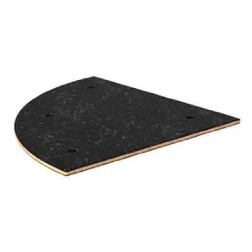 Modular Black Marble Round BHP Corner Panel with 3 Holes 75cm x 75cm (29.5 x 29.5")
