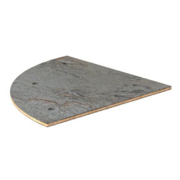Modular Grey Slate Round BHP Corner Panel with 4 Holes 75cm x 75cm (29.5 x 29.5")