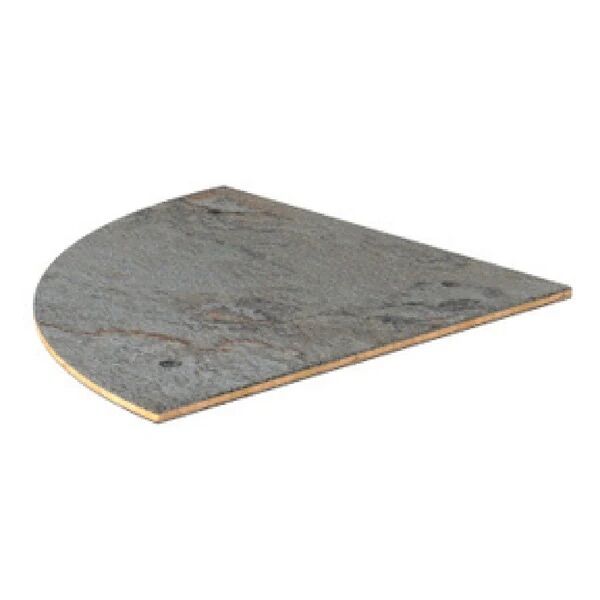 Modular Grey Slate Round BHP Corner Panel with 3 Holes 75cm x 75cm (29.5 x 29.5")