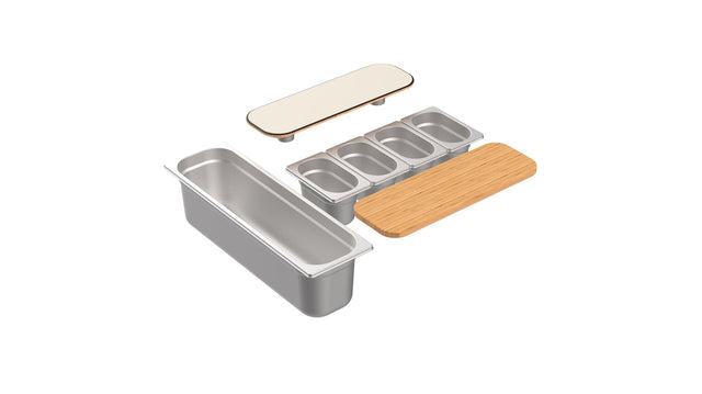Mogogo Oval Vanilla Cocktail Cart Set
