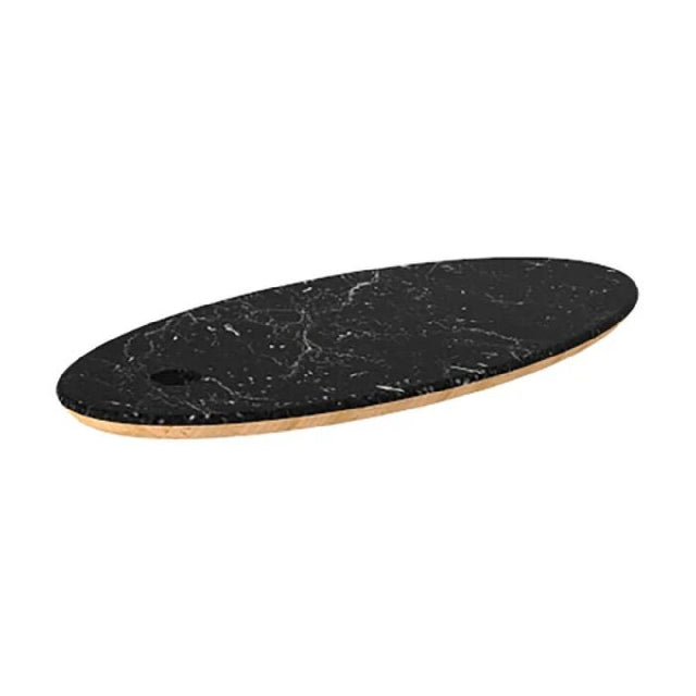 Modular Black Marble Oval Shelf Top 50.8 x 25.4cm (20 x 10")