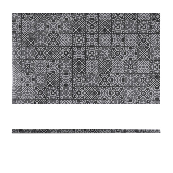 Black Marrakesh Melamine GN 1-1 Slab 53 x 32.5cm