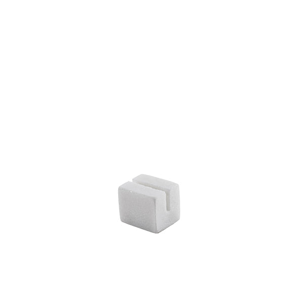 White Marble Sign Holder 3 x 2.5 x 2.5cm