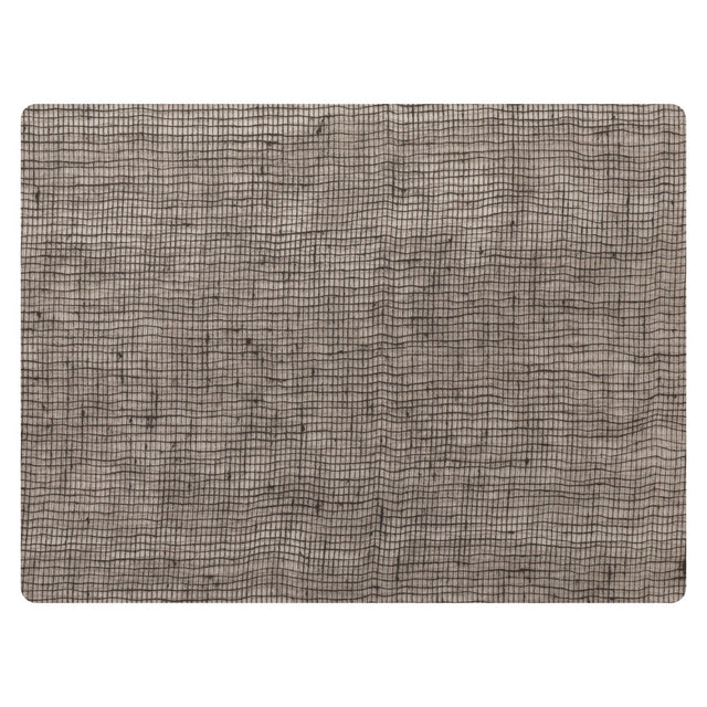 Modern Twist Linen Chocolate Silicone Placemat 30.5 x 40.6cm (12 x 16")