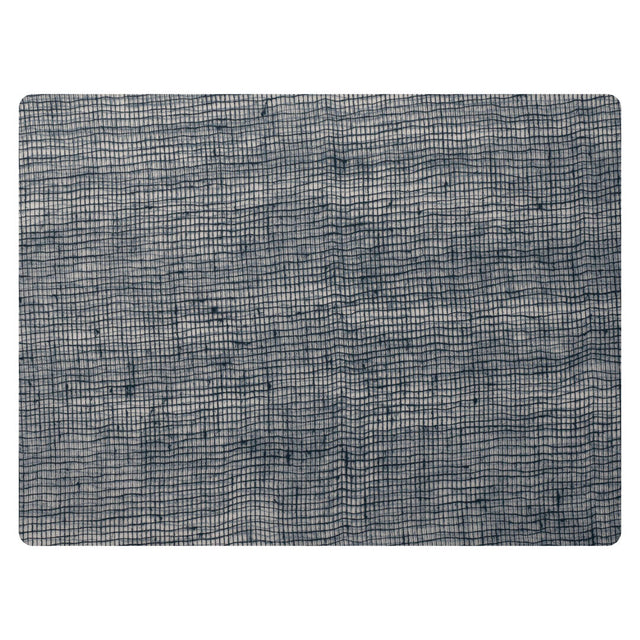 Modern Twist Linen Denim Blue Silicone Placemat 30.5 x 40.6cm (12 x 16")