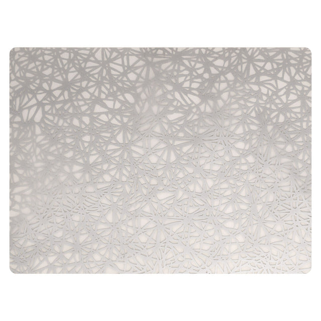 Modern Twist Twine Silver Silicone Placemat 30.5 x 40.6cm (12 x 16")