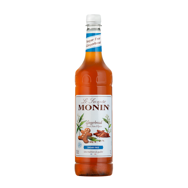 Monin Sugar Free Gingerbread Syrup 1 Ltr label