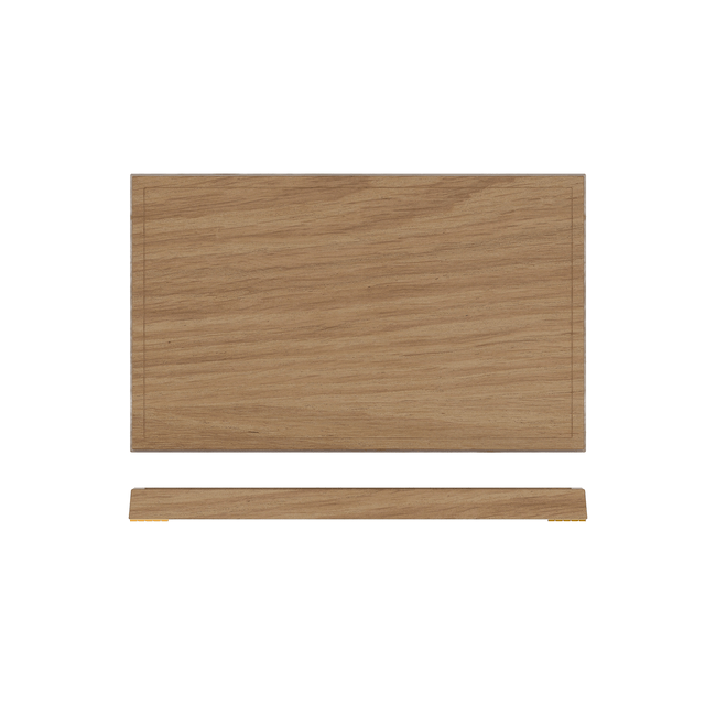 Light Oak/ White New Haven Melamine GN1/4 Slab 26.5 x 16.2cm