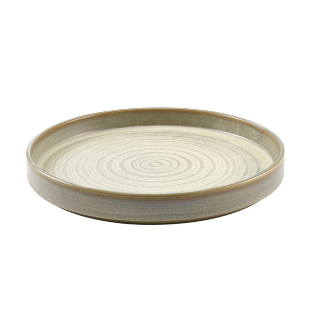 Terra Porcelain Matt Grey Presentation Plate 26cm 6pk