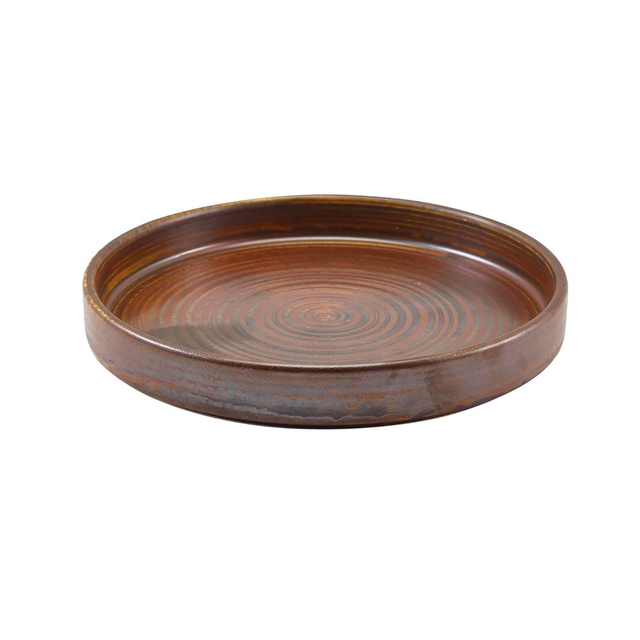 Terra Porcelain Rustic Copper Presentation Plate 18cm 6pk