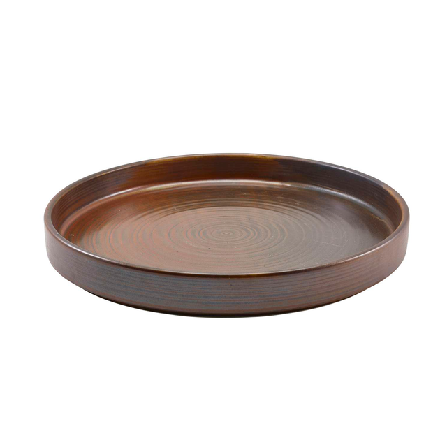 Terra Porcelain Rustic Copper Presentation Plate 26cm 6pk