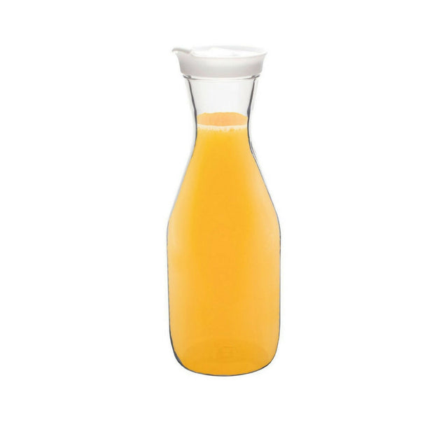 1L Plastic Carafe with Clip Lid - 48 Pack