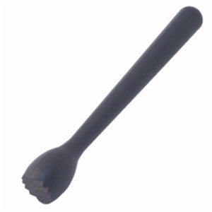 Muddler - 8.5 Inch Black Plastic Ribbed