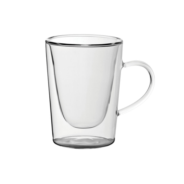 Double - Walled Latte Glass with handle 10oz