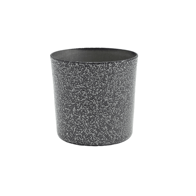 Stainless Steel Serving Cup 8.5 x 8.5cm Hammered Silver