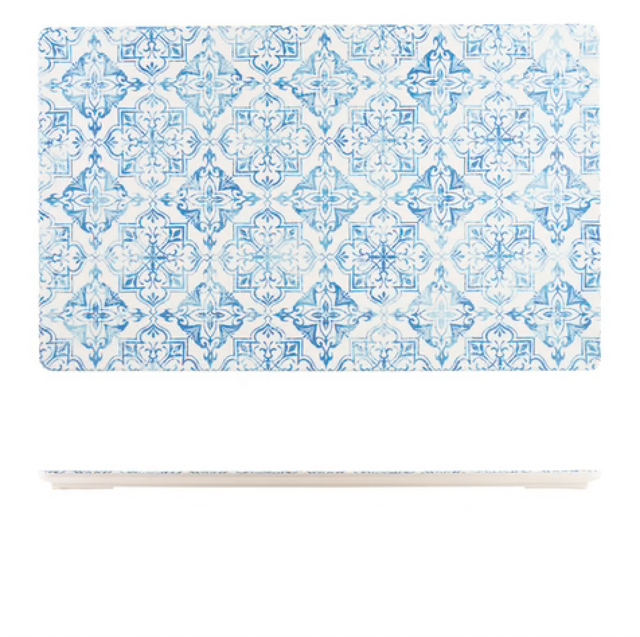 GenWare Melamine Blue Talavera GN 1/1 Platter - Pack 1