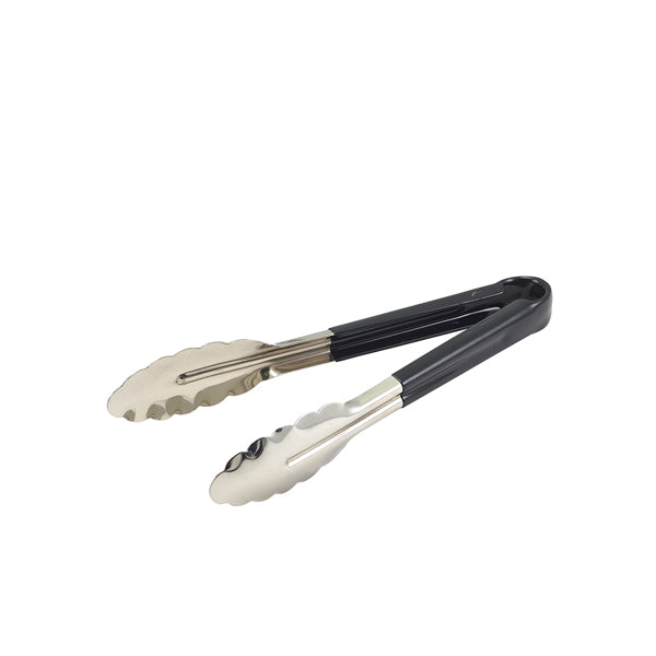 Genware Colour Coded Sst Tong 23cm Black