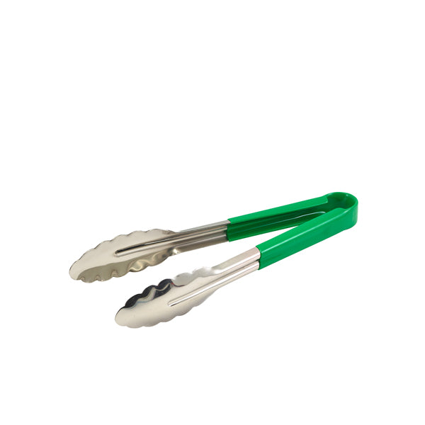 Genware Colour Coded Sst Tong 23cm Green