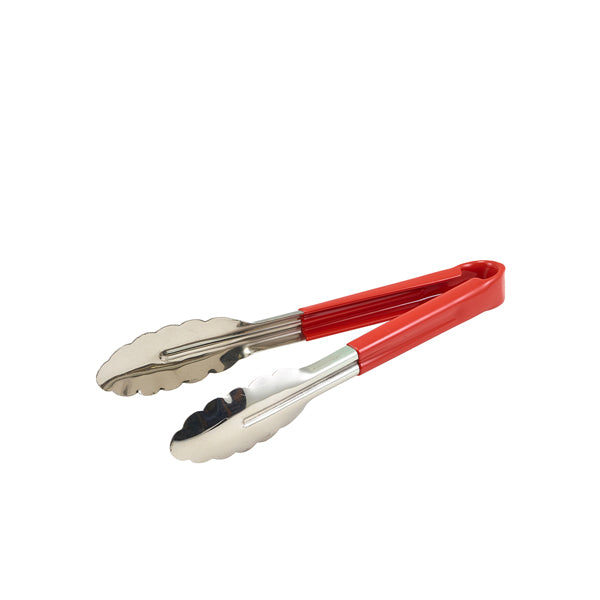 Genware Colour Coded Sst Tong 23cm Red