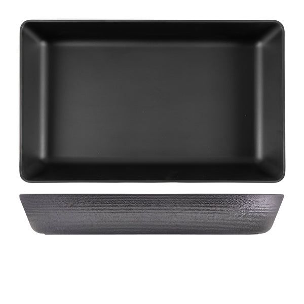 GenWare Melamine Black Jute Deep Dish GN 1-1 - Pack 1