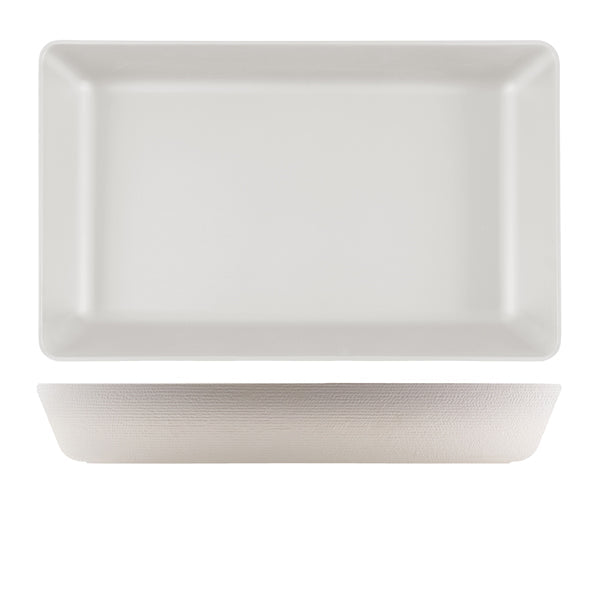 GenWare Melamine White Jute Deep Dish GN 1-1 - Pack 1