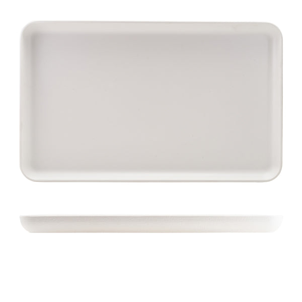 GenWare Melamine White Jute Platter GN 1-1 - Pack 1