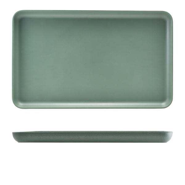 GenWare Melamine Green Jute Platter GN 1-1 - Pack 1