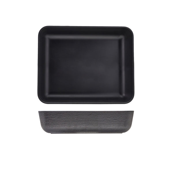 GenWare Melamine Black Jute Deep Dish GN 1-2 - Pack 1