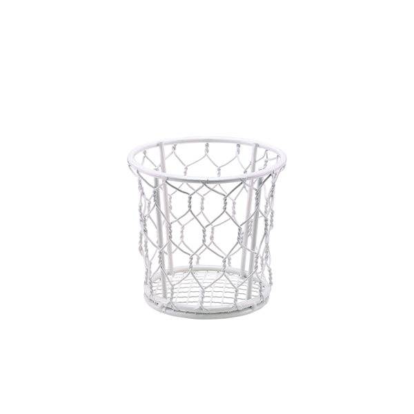GenWare White Wire Basket 10cm Dia