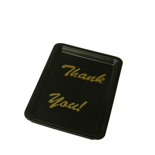 Black Plastic Tip Tray - Thank You