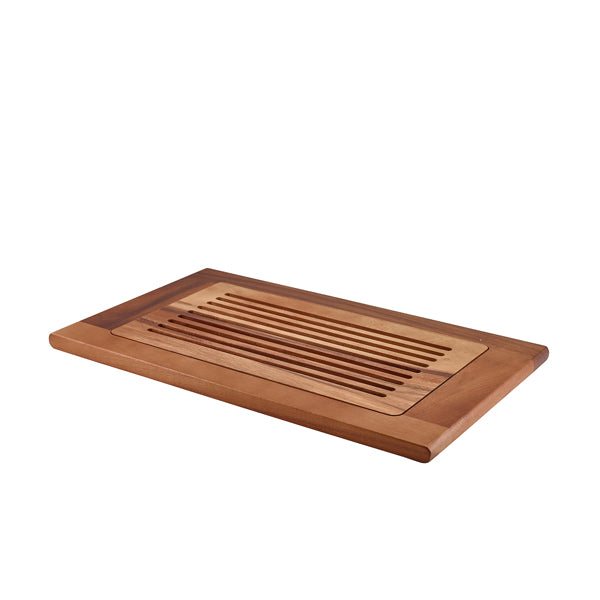 Acacia Wood Slatted Chopping Board GN 1-1