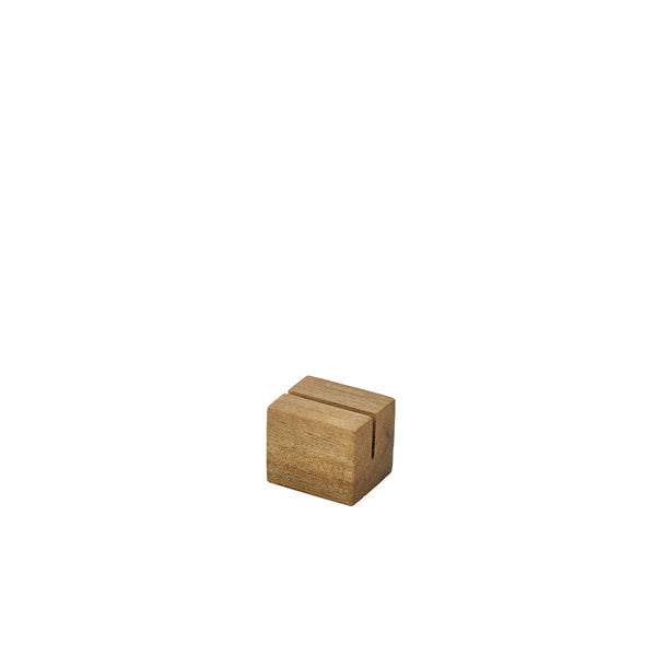 Acacia Wood Sign Holder 3 x 2.5 x 2.5cm