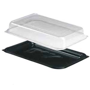 Black Large Snap On Platter and Lid 100pk