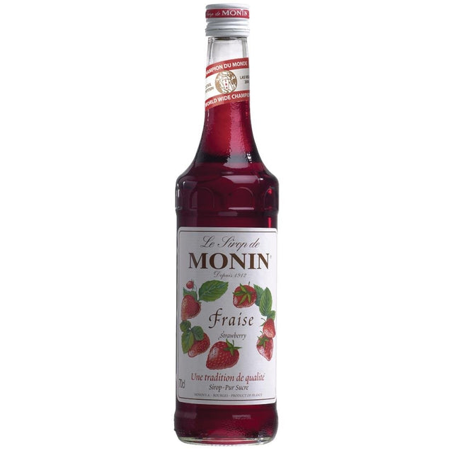 Monin Wild Strawberry Syrup label
