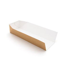 10" Kraft Compostable Hot Dog Tray