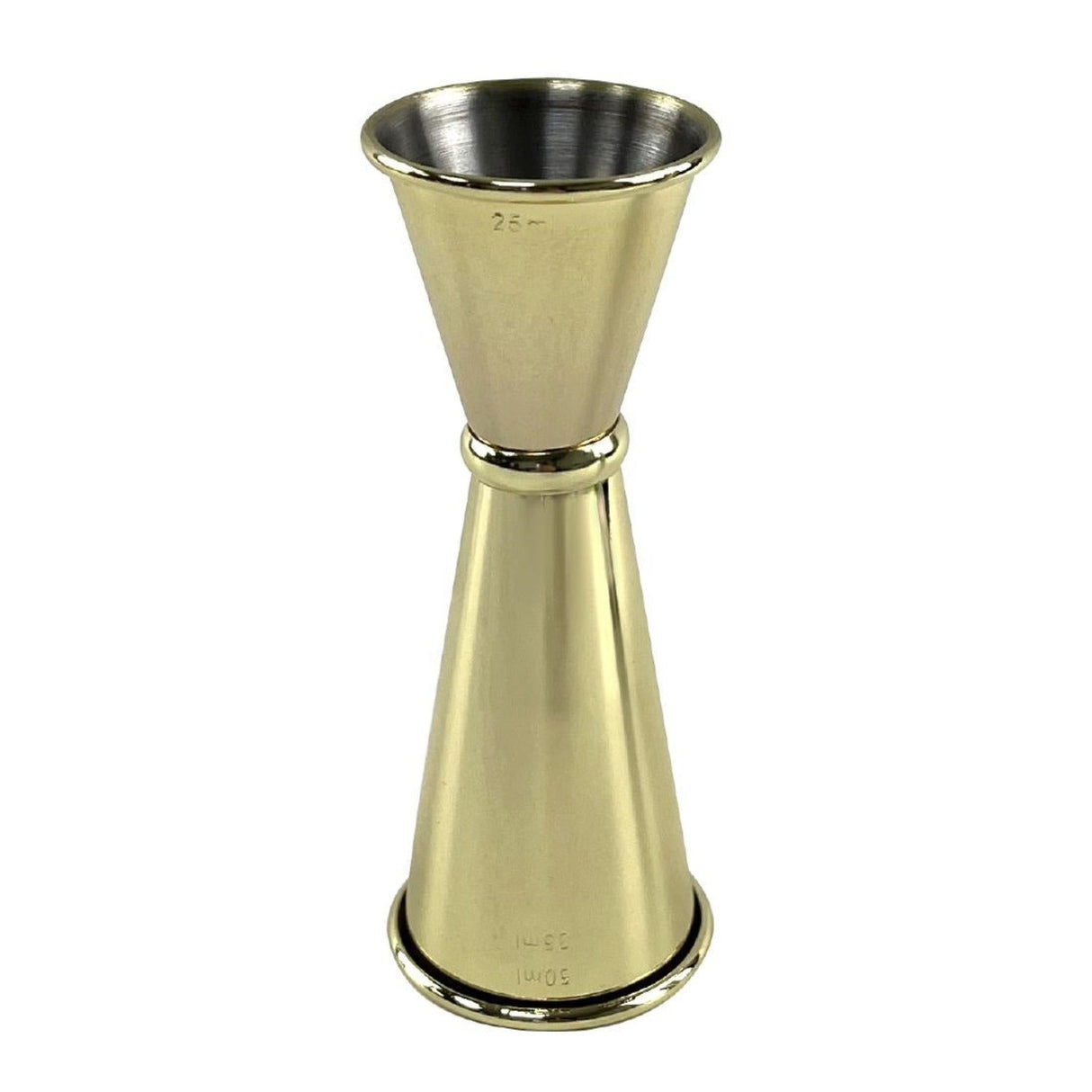 Gold Plated -  Banded Jigger Measure - 25/35/50NGS