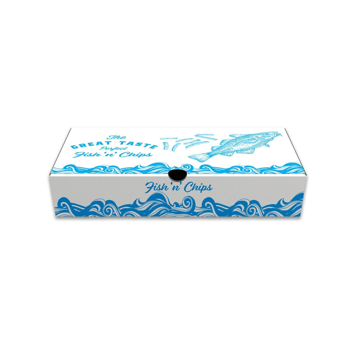 Fish and Chip Box - Medium - Printed - 100PK